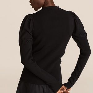 Rebecca Taylor Pullover with Ties and Puff Sleeves